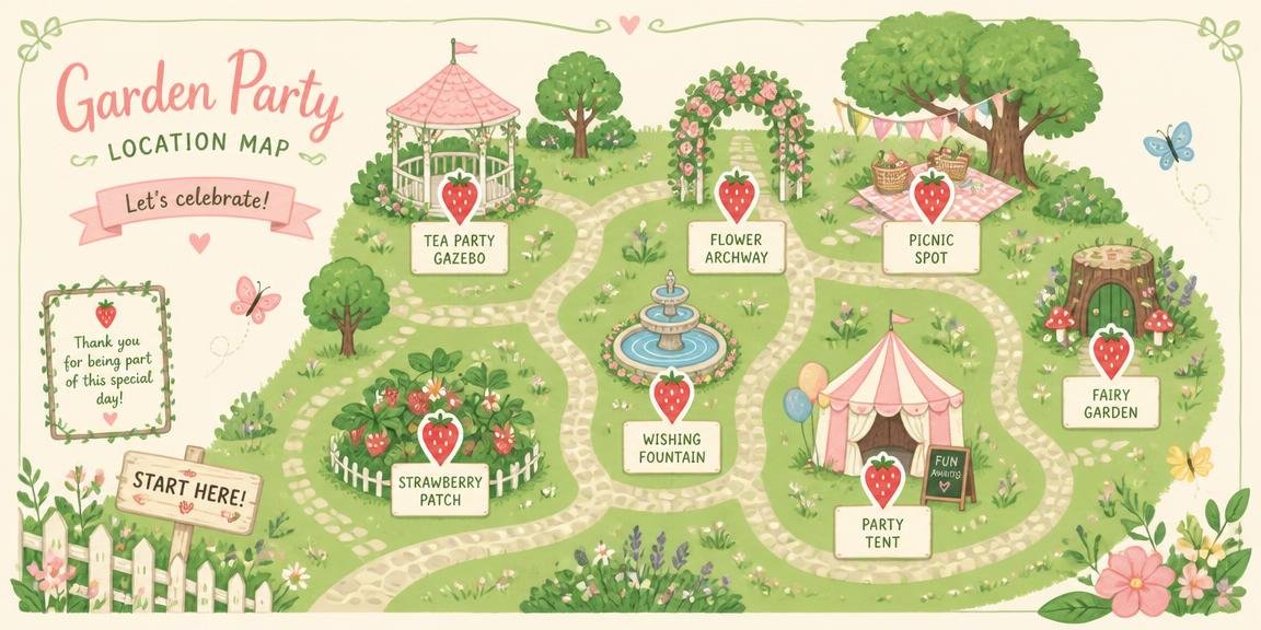 Illustrated map showing the venue location